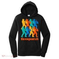 Bigfoot Playing Saxophone Saxsquatch Women's Hoodie thumb 0