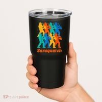 Bigfoot Playing Saxophone Saxsquatch Tumbler thumb 2