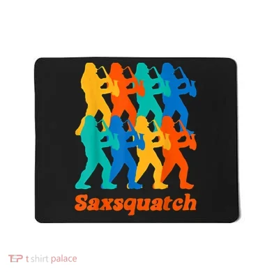 Bigfoot Playing Saxophone Saxsquatch Mousepad