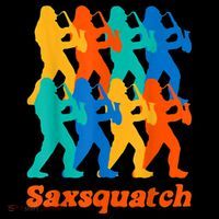Bigfoot Playing Saxophone Saxsquatch Mousepad thumb 1