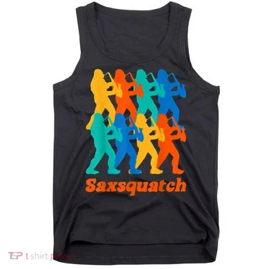 Bigfoot Playing Saxophone Saxsquatch Tank Top