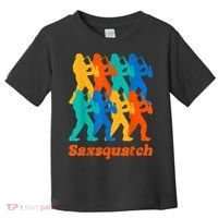 Bigfoot Playing Saxophone Saxsquatch Toddler T-Shirt thumb 0