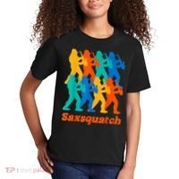 Bigfoot Playing Saxophone Saxsquatch Kids T-Shirt thumb 2