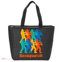 Bigfoot Playing Saxophone Saxsquatch Tote Bag thumb 0