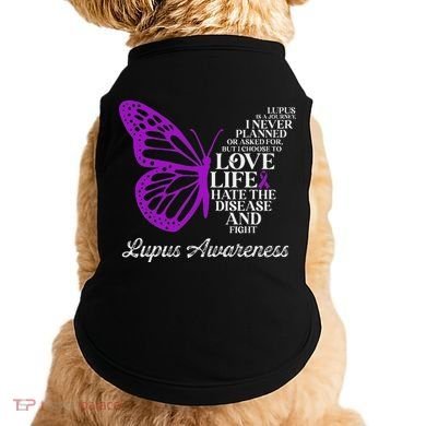 Butterfly Purple Systemic Lupus Erythematosus Awareness Doggie Tank