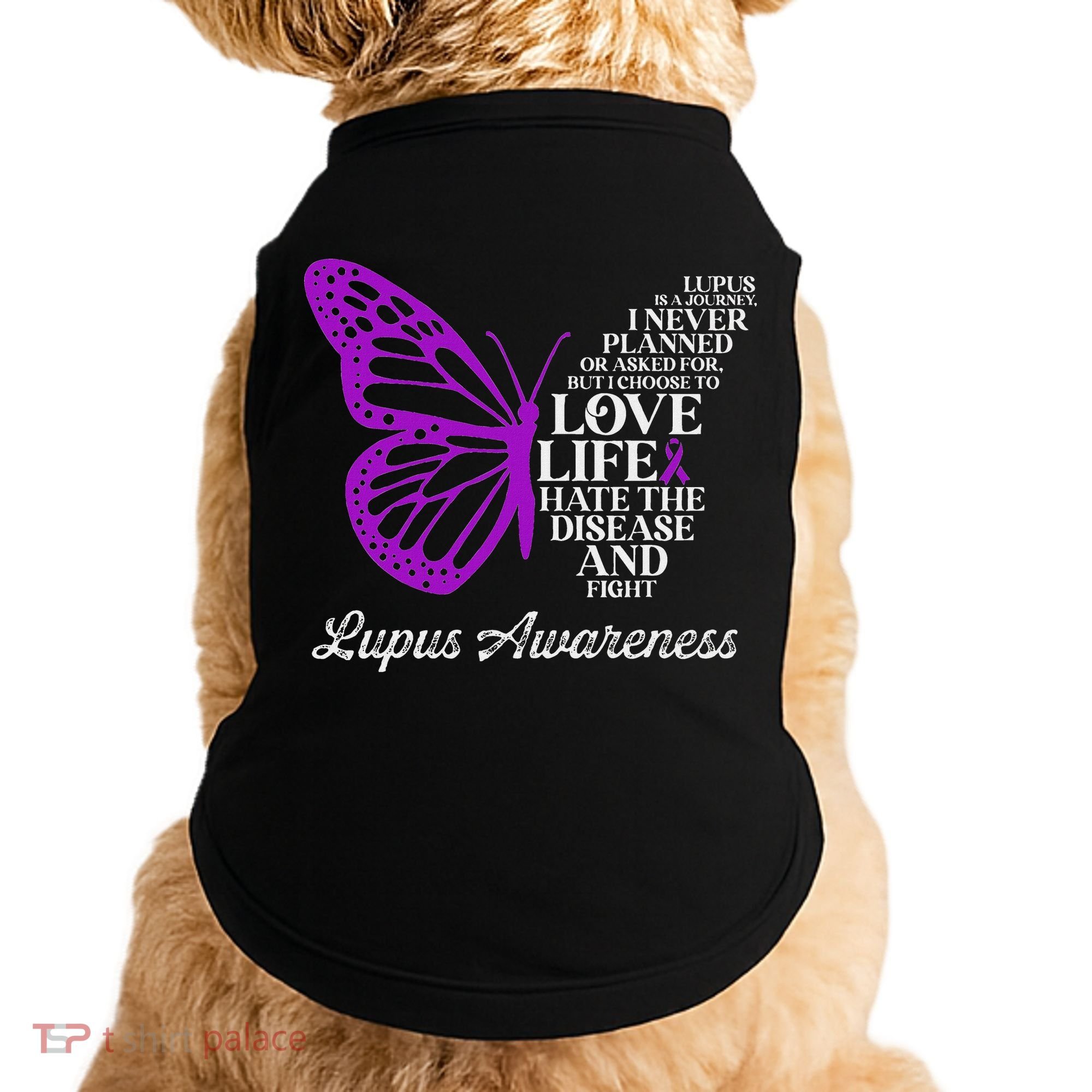 Butterfly Purple Systemic Lupus Erythematosus Awareness Doggie Tank