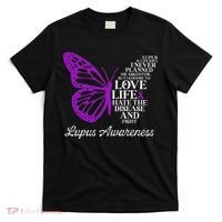 Butterfly Purple Systemic Lupus Erythematosus Awareness T-Shirt thumb 0