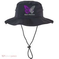Butterfly Purple Systemic Lupus Erythematosus Awareness Bucket Hat thumb 0