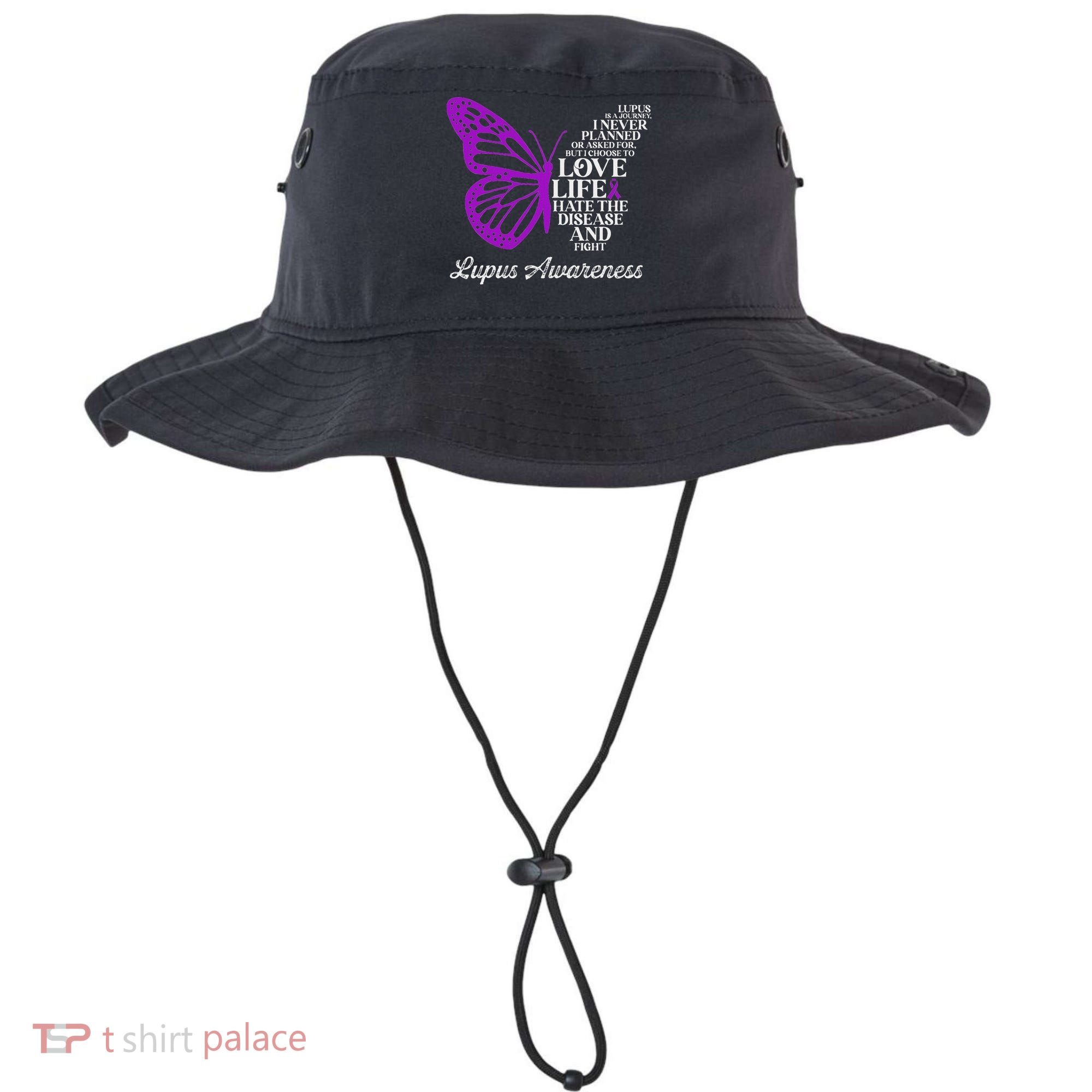 Butterfly Purple Systemic Lupus Erythematosus Awareness Bucket Hat