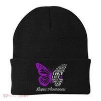 Butterfly Purple Systemic Lupus Erythematosus Awareness Beanie thumb 0