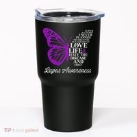Butterfly Purple Systemic Lupus Erythematosus Awareness Tumbler thumb 0