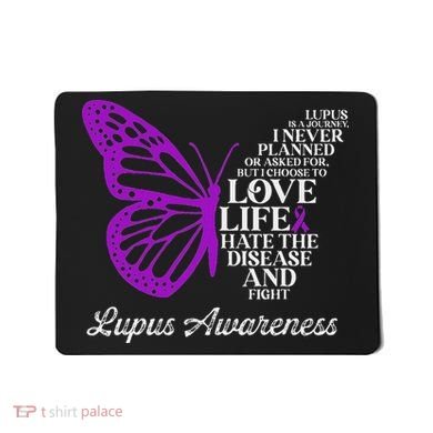 Butterfly Purple Systemic Lupus Erythematosus Awareness Mousepad
