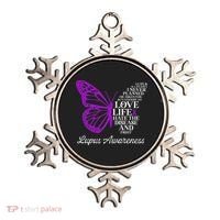 Butterfly Purple Systemic Lupus Erythematosus Awareness Ornament thumb 0