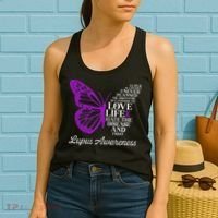 Butterfly Purple Systemic Lupus Erythematosus Awareness Women's Tank Top thumb 2