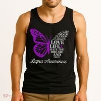 Butterfly Purple Systemic Lupus Erythematosus Awareness Tank Top thumb 3