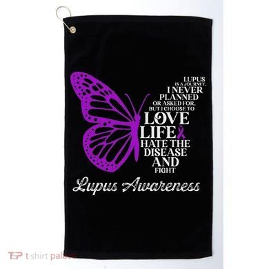 Butterfly Purple Systemic Lupus Erythematosus Awareness Golf Towel