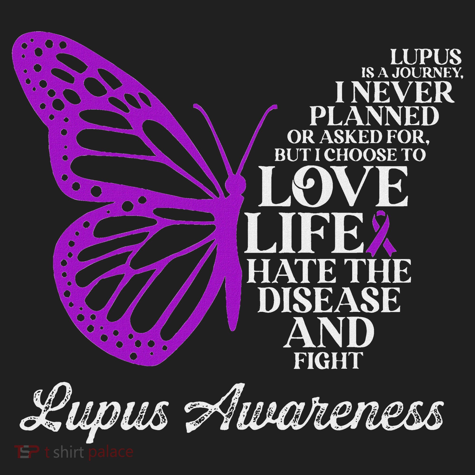 Butterfly Purple Systemic Lupus Erythematosus Awareness Golf Towel