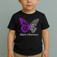 Butterfly Purple Systemic Lupus Erythematosus Awareness Toddler T-Shirt thumb 2