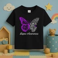 Butterfly Purple Systemic Lupus Erythematosus Awareness Toddler T-Shirt thumb 3