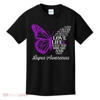 Butterfly Purple Systemic Lupus Erythematosus Awareness Kids T-Shirt thumb 0
