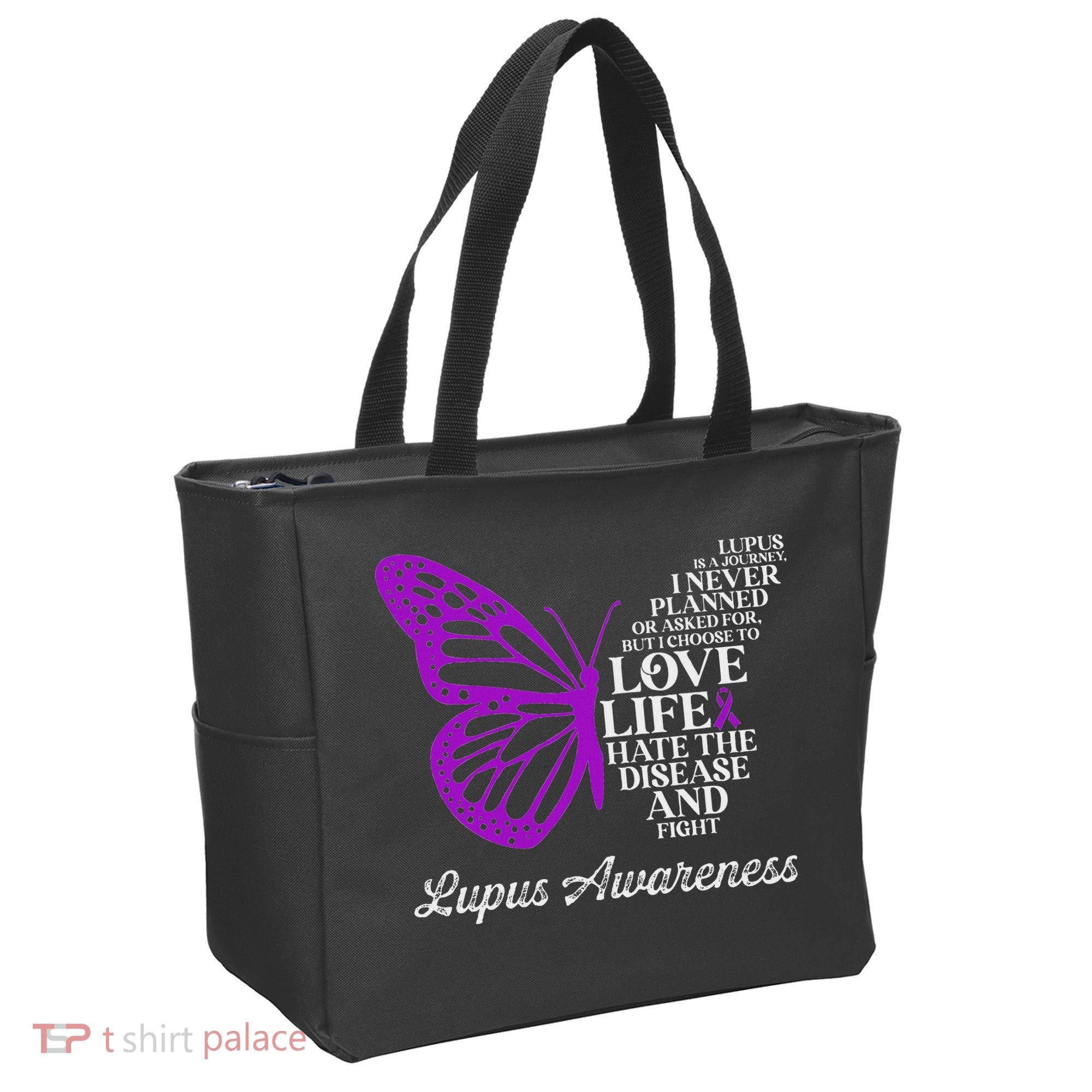 Butterfly Purple Systemic Lupus Erythematosus Awareness Tote Bag