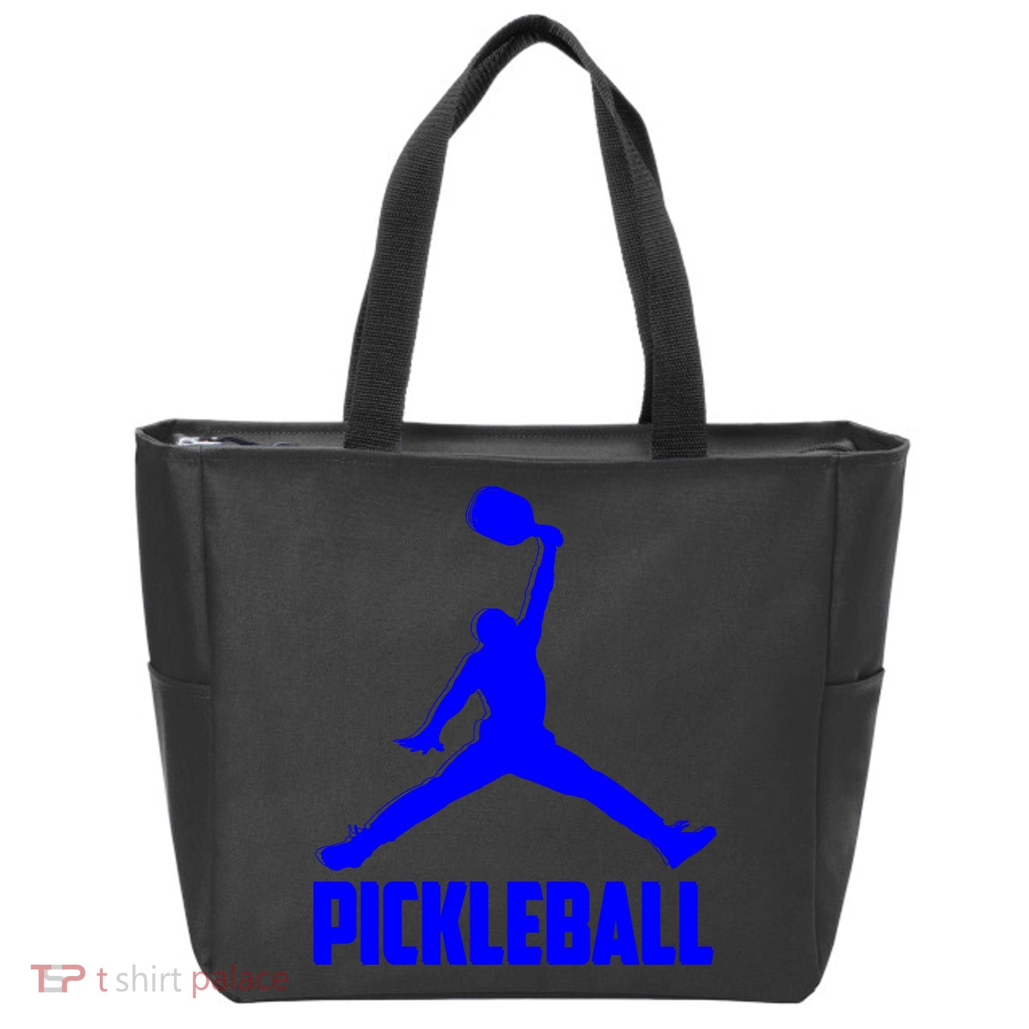 Blue Pickleball Sports Logo Tote Bag
