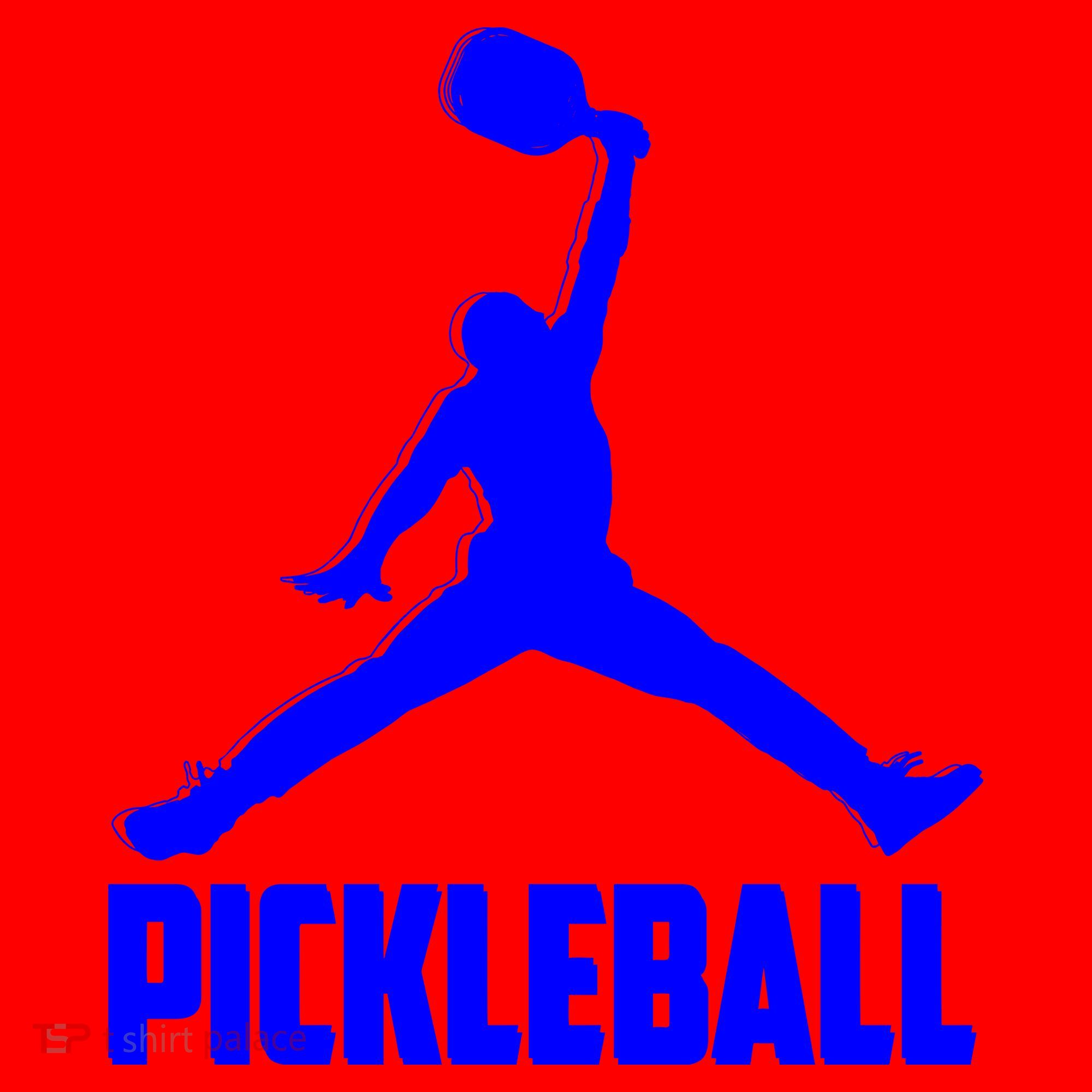 Blue Pickleball Sports Logo Santa Hat