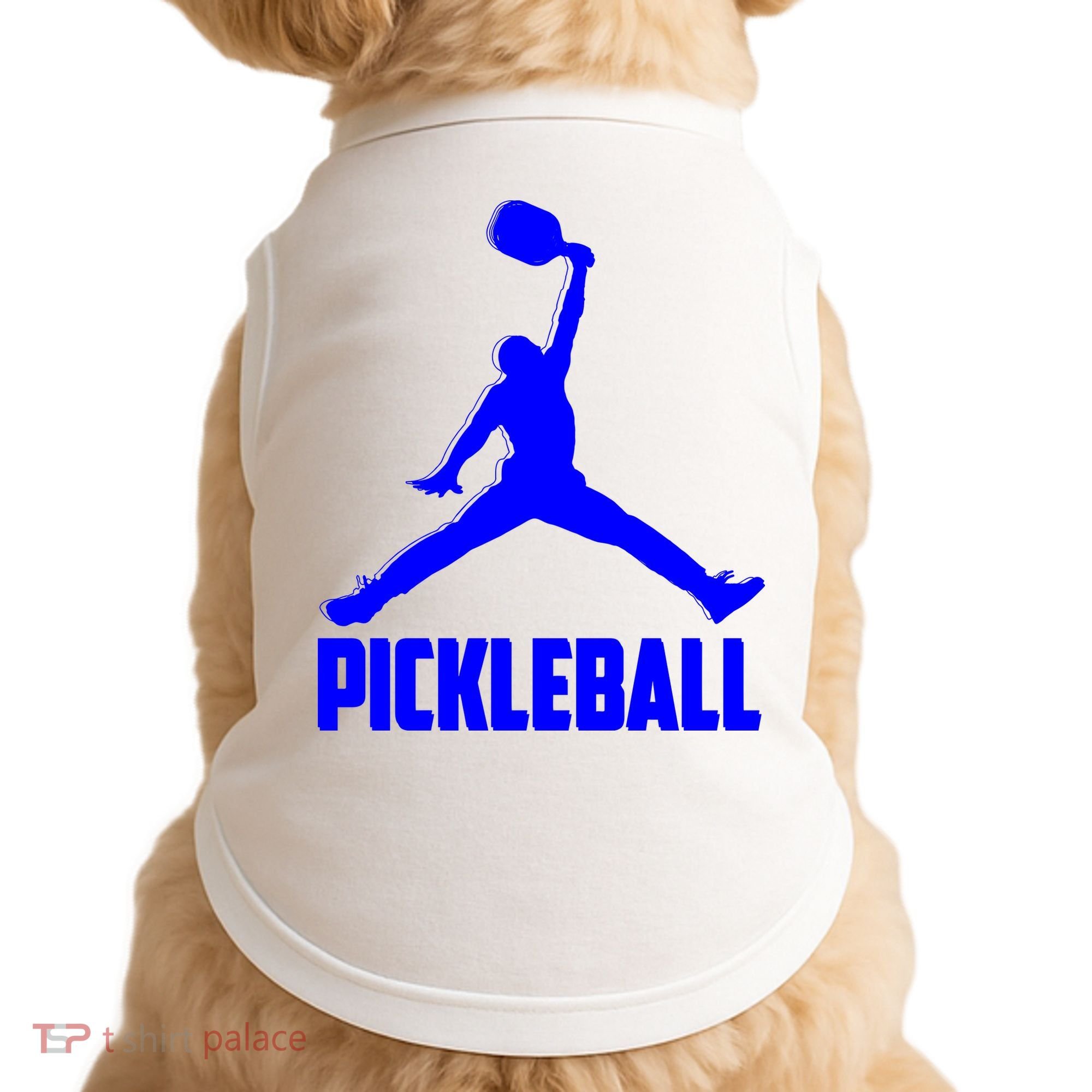Blue Pickleball Sports Logo Doggie Tank