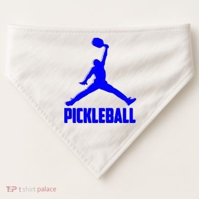 Blue Pickleball Sports Logo USA-Made Doggie Bandana