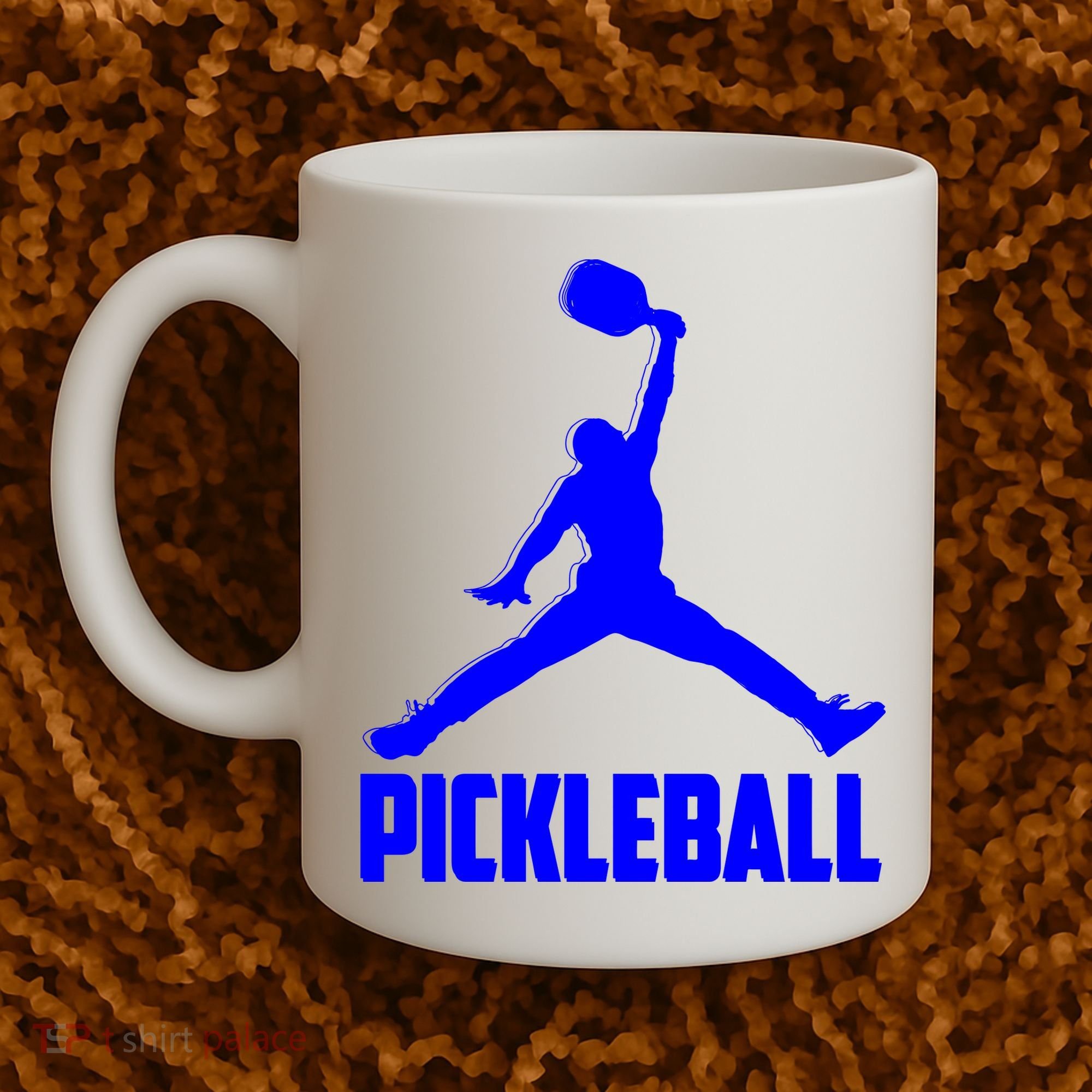 Blue Pickleball Sports Logo Coffee Mug