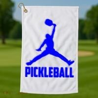 Blue Pickleball Sports Logo Golf Towel thumb 1