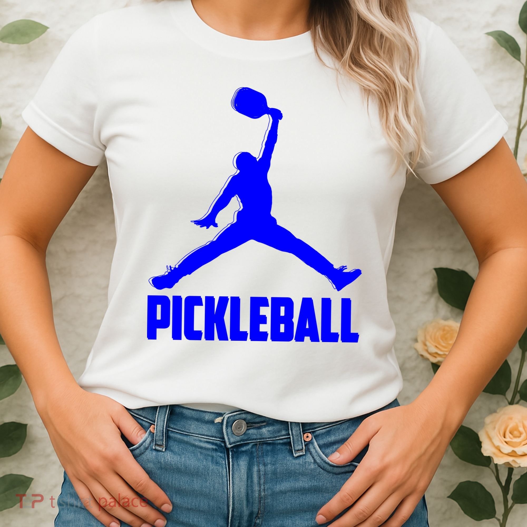 Blue Pickleball Sports Logo Women's T-Shirt