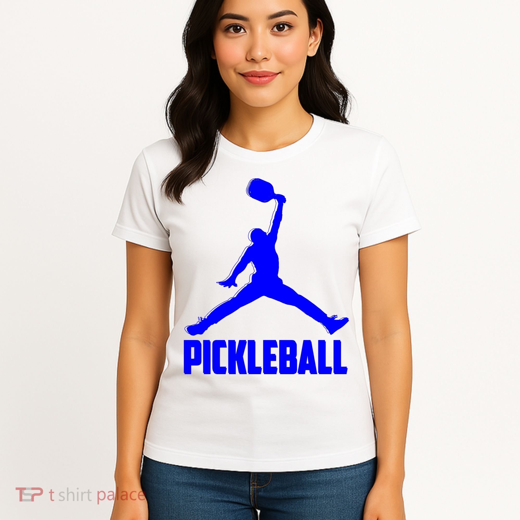 Blue Pickleball Sports Logo Women's T-Shirt