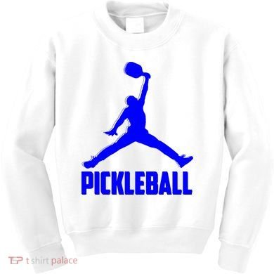 Blue Pickleball Sports Logo Kids Sweatshirt