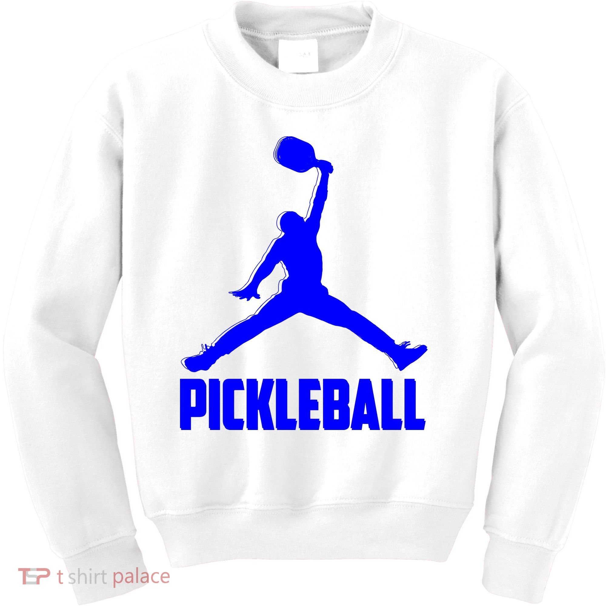 Blue Pickleball Sports Logo Kids Sweatshirt
