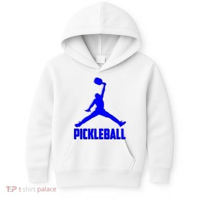 Blue Pickleball Sports Logo Kids Hoodie