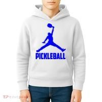 Blue Pickleball Sports Logo Kids Hoodie thumb 4