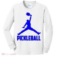 Blue Pickleball Sports Logo Kids Long Sleeve Shirt thumb 0