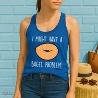 Bagel Problem Saying Bagels Funny Bagel Lover Baking Gift Women's Tank Top thumb 2