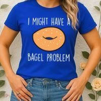 Bagel Problem Saying Bagels Funny Bagel Lover Baking Gift Women's T-Shirt thumb 2