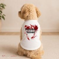 Bloody Problem Solved Halloween Doggie Tank thumb 2