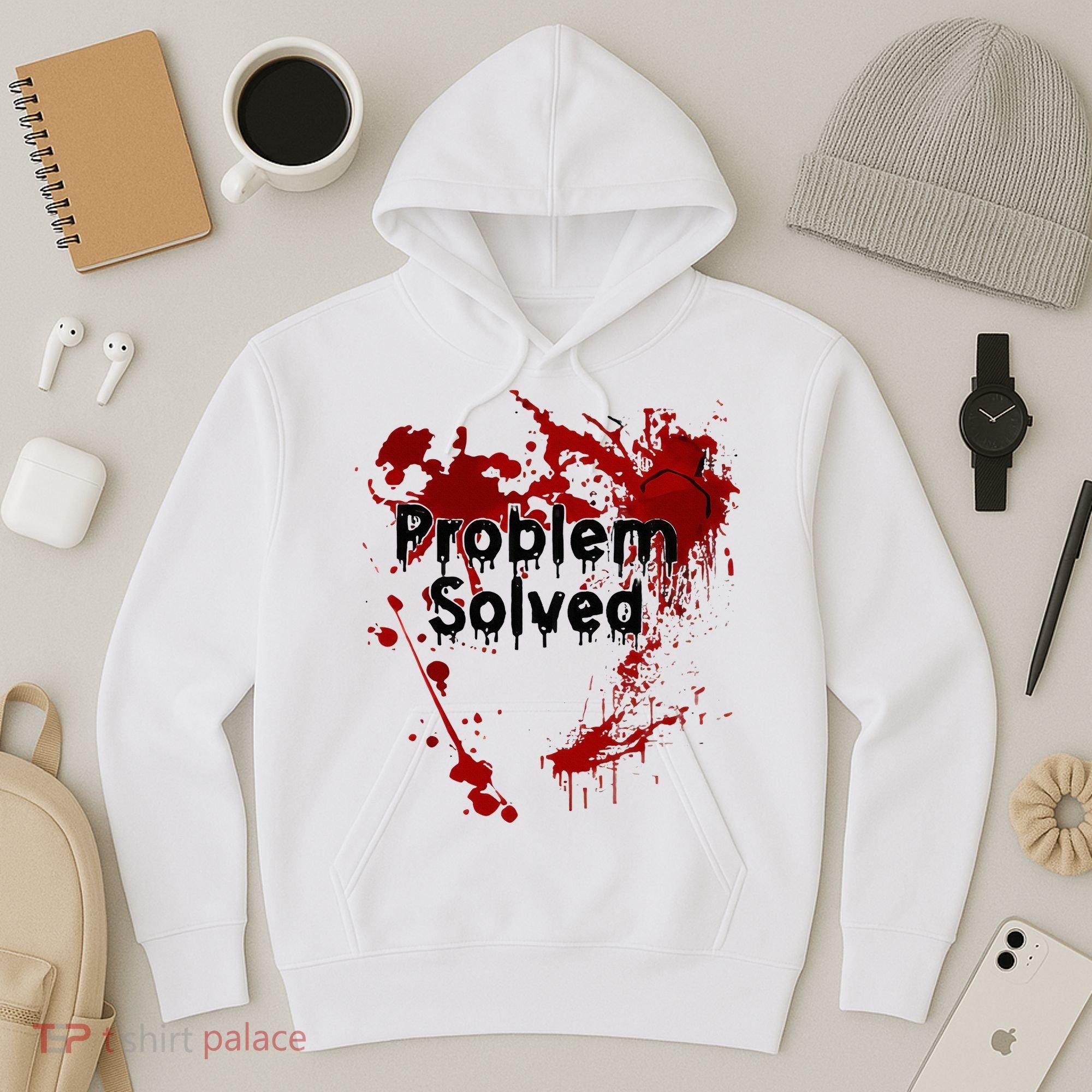 Bloody Problem Solved Halloween Hoodie