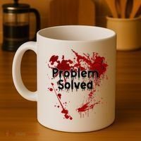 Bloody Problem Solved Halloween Coffee Mug thumb 4