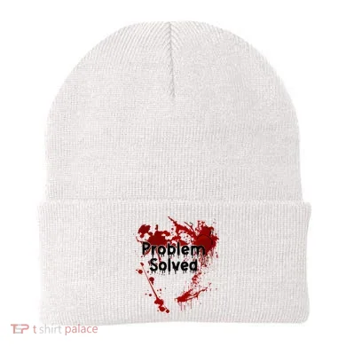 Bloody Problem Solved Halloween Beanie