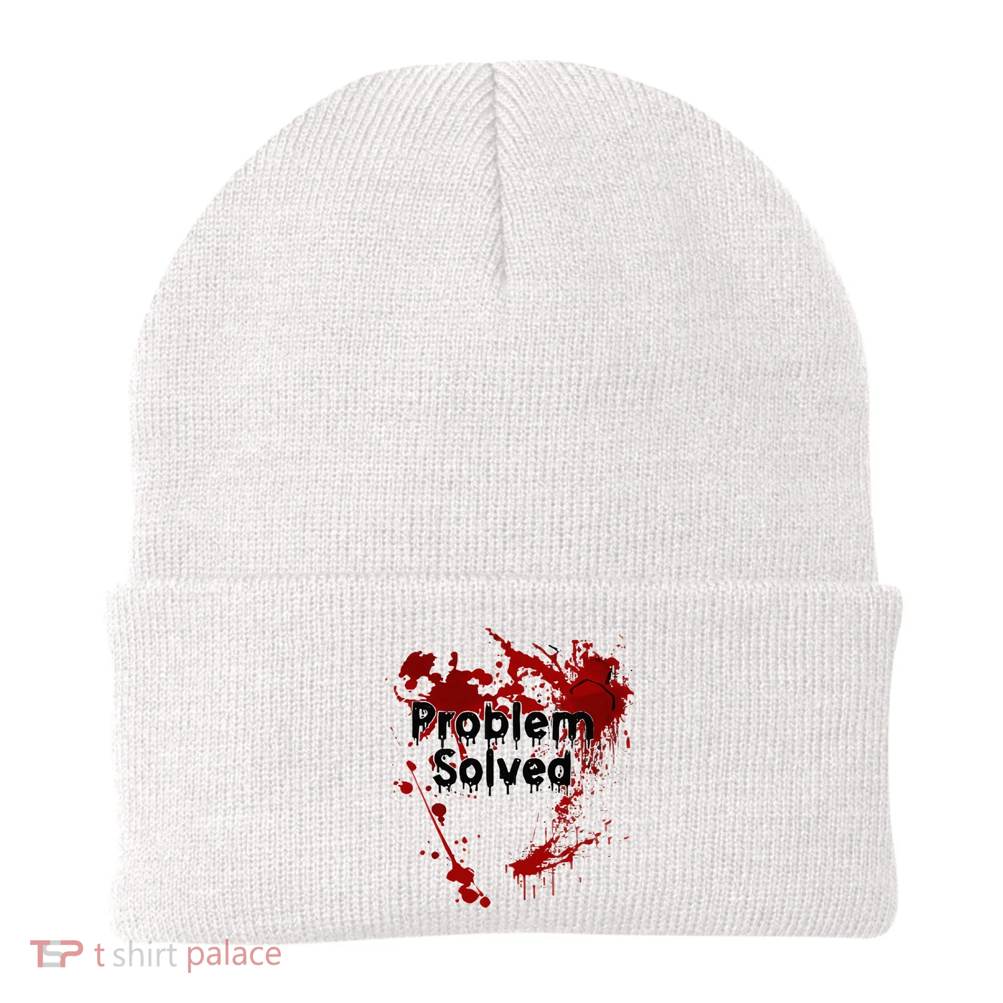 Bloody Problem Solved Halloween Beanie