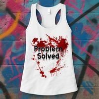 Bloody Problem Solved Halloween Women's Tank Top thumb 3