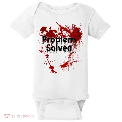 Bloody Problem Solved Halloween Baby Bodysuit
