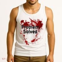 Bloody Problem Solved Halloween Tank Top thumb 3