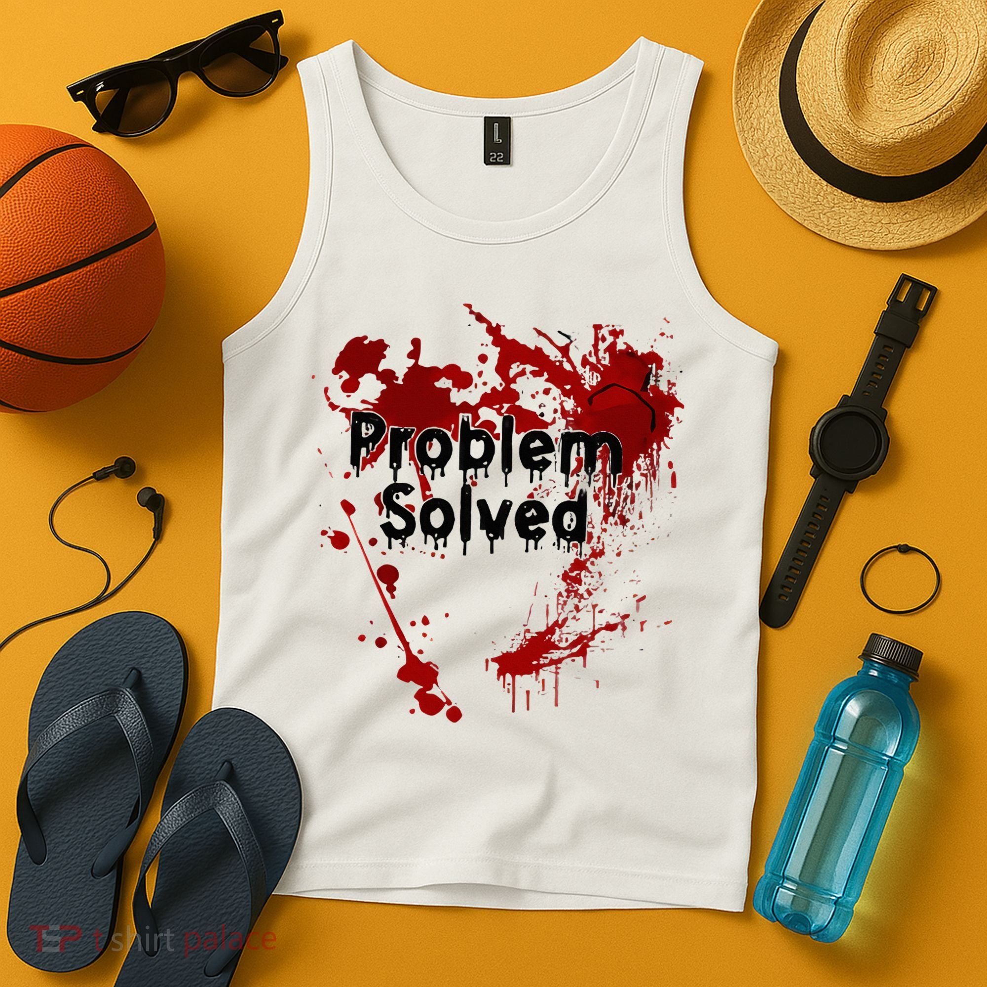 Bloody Problem Solved Halloween Tank Top