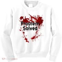 Bloody Problem Solved Halloween Kids Sweatshirt thumb 0